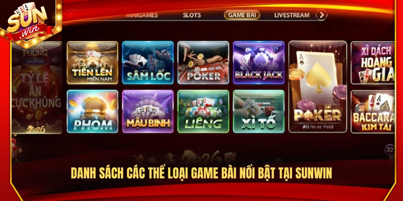Game Bài Sunwin – 10+ Thể Loại Bài Game Đổi Thưởng Xanh Chín 2 Các trò chơi bài thú vị tại Sunwin