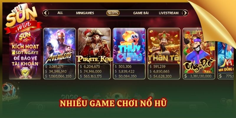 SUNWIN - Link Tải App Sun Win iOS/APK Không Chặn Mới Nhất 2026 18 Nhiều game chơi nổ hũ