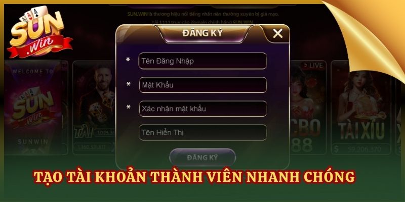 SUNWIN - Link Tải App Sun Win iOS/APK Không Chặn Mới Nhất 2026 20 Tạo tài khoản thành viên nhanh chóng